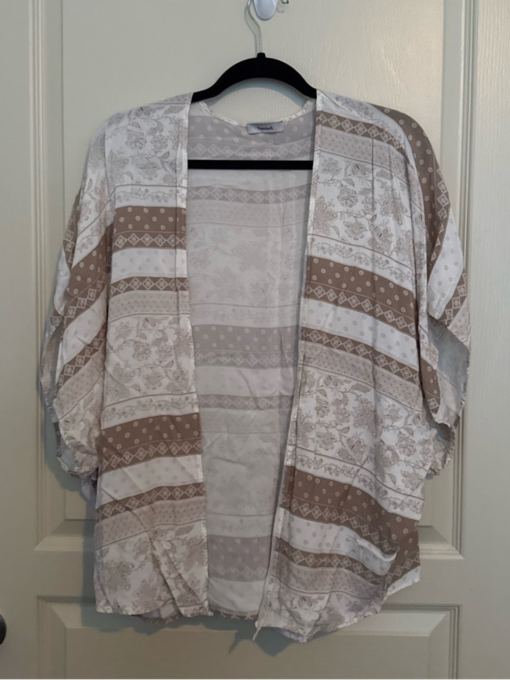 TeenBell White Sheer Patterned Cover-Up